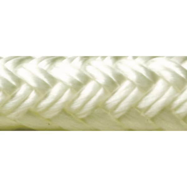Double Braid Nylon Dock Line, White, 3/4